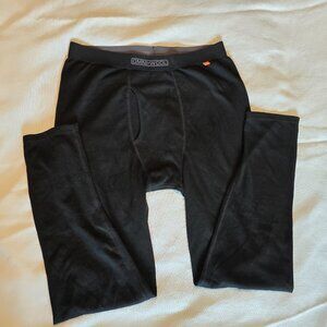 Omni Wool Men Black XL Extra Large Thermal Pant Tights Base Layer Pant GUC! Poly